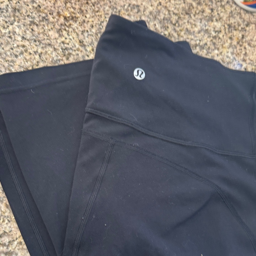 Lululemon black flared leggings size 6. I cut tag off